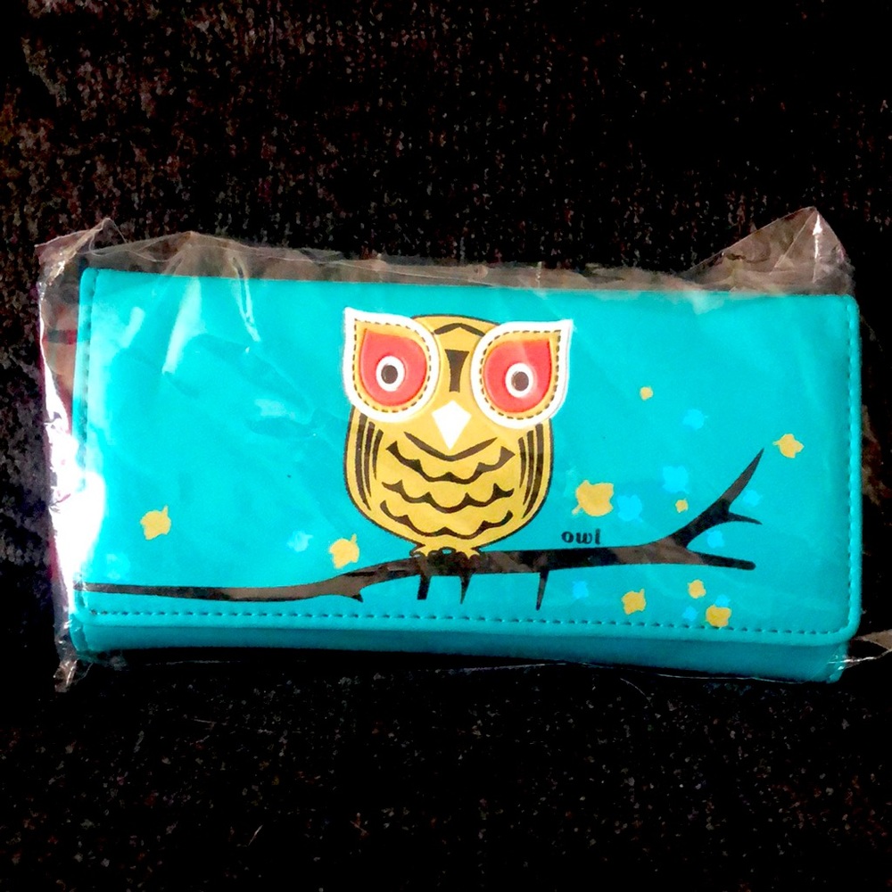 Cartoon Owl Wallet for Women Card Holder Leather Long Clutch NEW